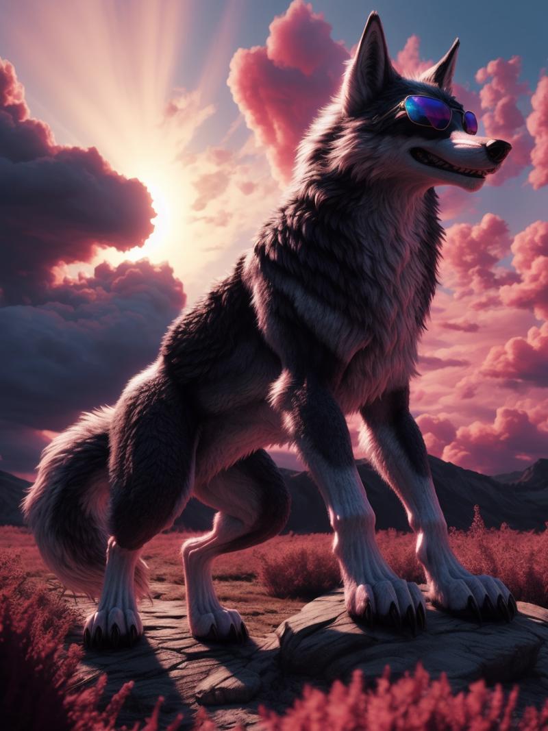 20465-2393279914-psychedelic wolf with sunglasses on a blue and pink cloud, feral, hyper detailed and intricate, photorealistic, beautiful lighti.png